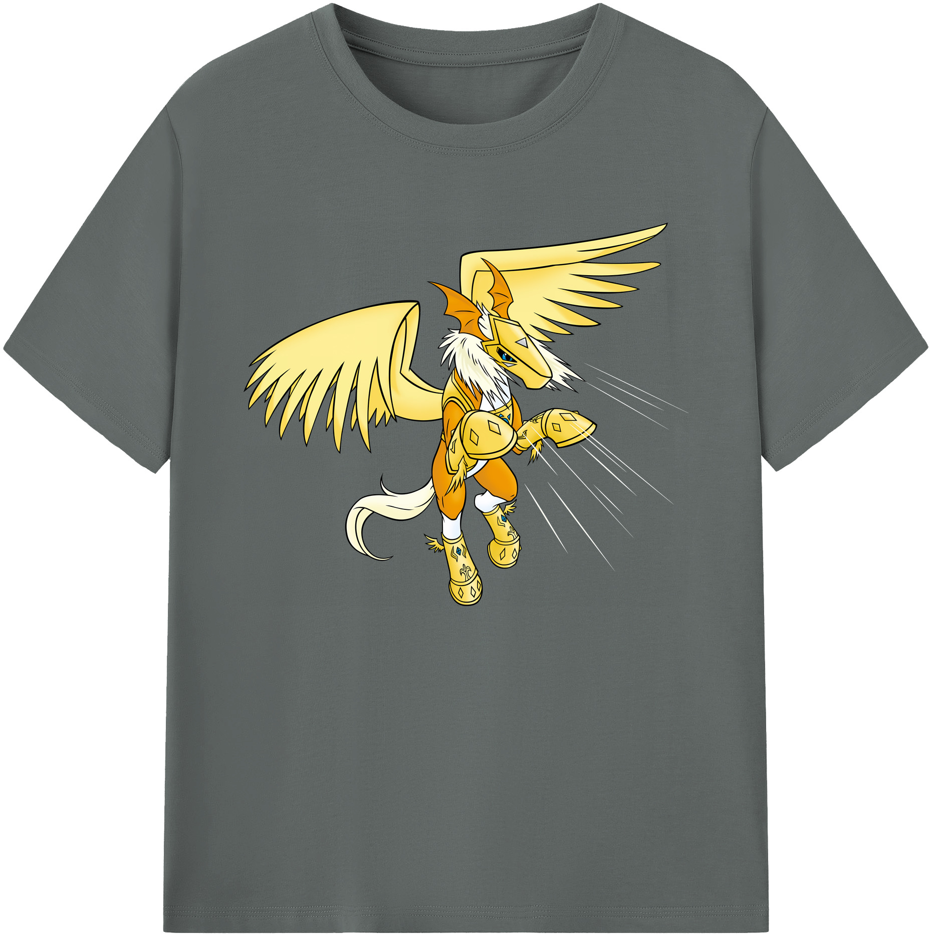 （画像用） Digimon デジタルモンスター/デジモン 綿100％ メンズ半袖Tシャツ｜肌触りやわらか＆通気性